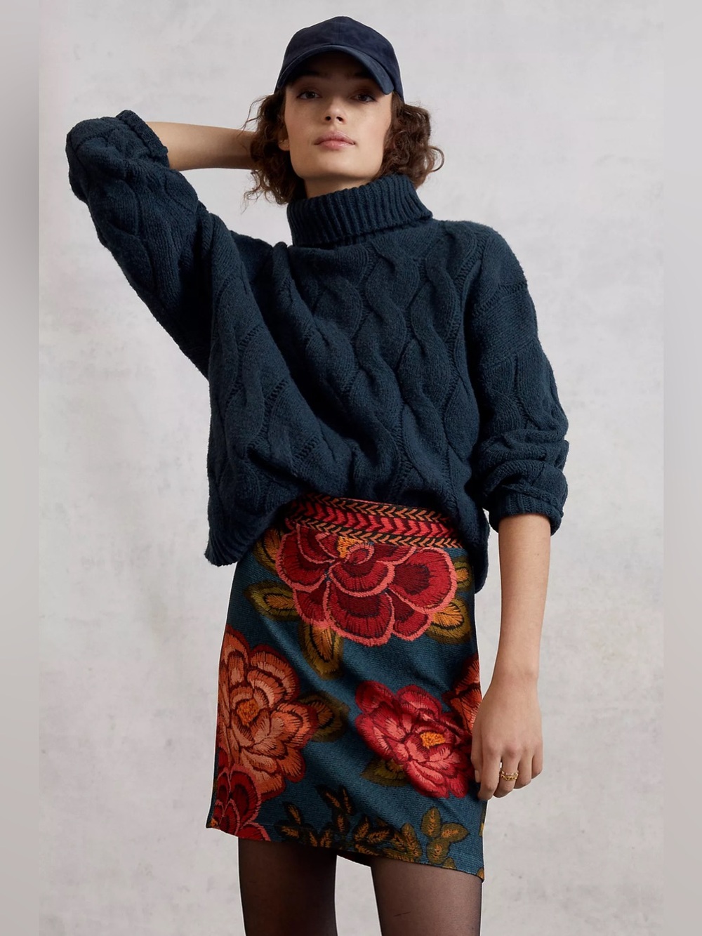 Farm Rio Piera Sweater Mini Skirt
